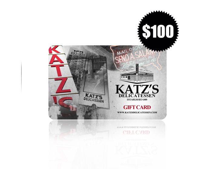 Katz's Deli Gift Card $100